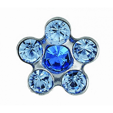 7512-6399 сталь, цветок, вст-синее/голубое стекло, в картридже